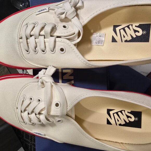 Vans Men's Lx Authentic 44 Duck Canvas / White / Red VN000EBNYF9 Mens Sz 13 NEW - Picture 8 of 15
